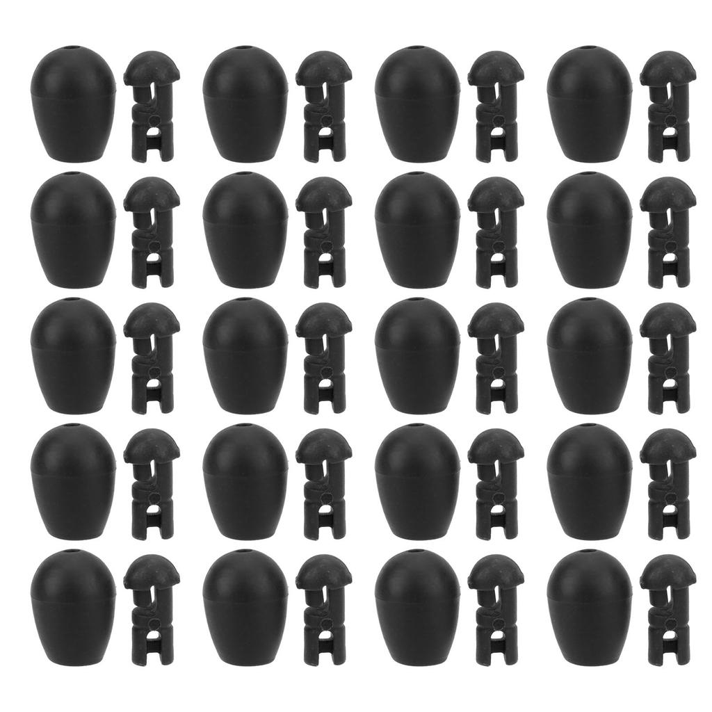 Perles ABS Carpe Match Stopper Connecteur de Pêche Perles pour Bas de Ligne Accessoire de Pêche Noir Petit