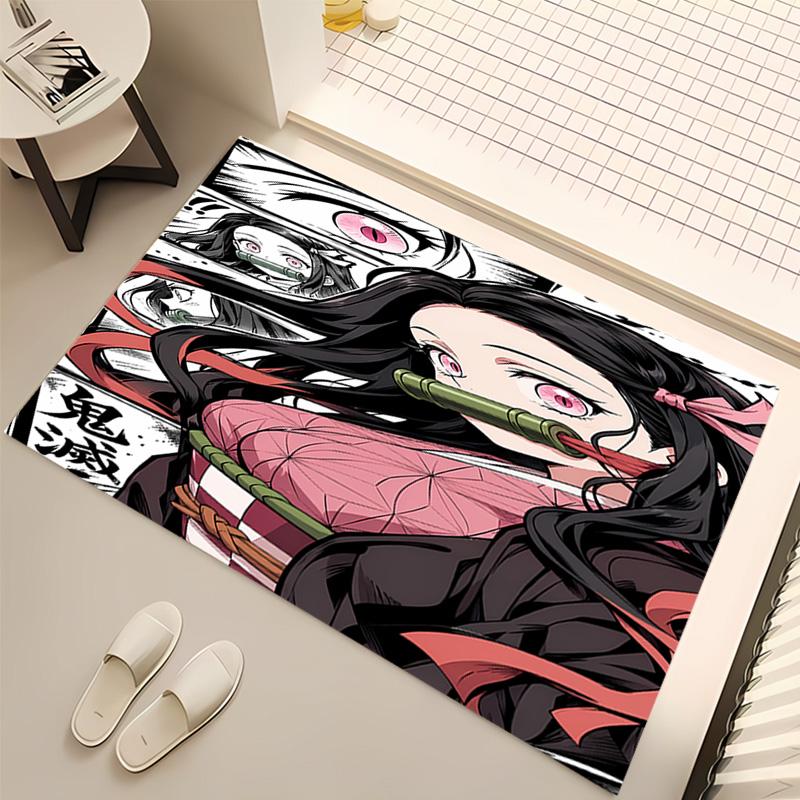 Kamado Nezuko Print Area Rug - Soft,Washable Non-Slip Indoor Mat,Living Room,Home Office Decorative Rug