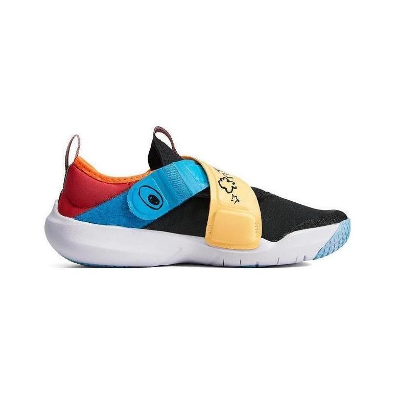 Nike Flex Advance BR Abrasion Resistant Low Top Kids' Running Shoes Black Blue Yellow Children Aged 3 7 Years Old DZ2800-001