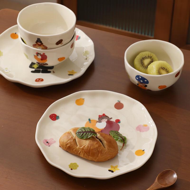 Zhishi 8.5-inch Cartoon Ceramic Plate (Boy Design)