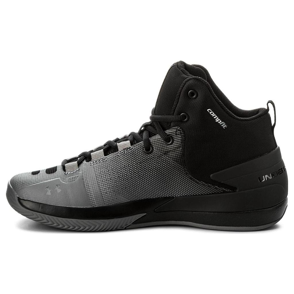 Under Armour Rocket3 Slip Resistant Mid Top Basketball Shoes Men's Black 3000087-005