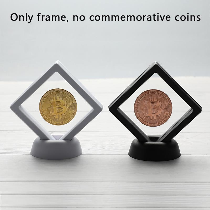 Bitcoin Bit Coin Litecoin Ripple Commemoration Coin With Showing Stand