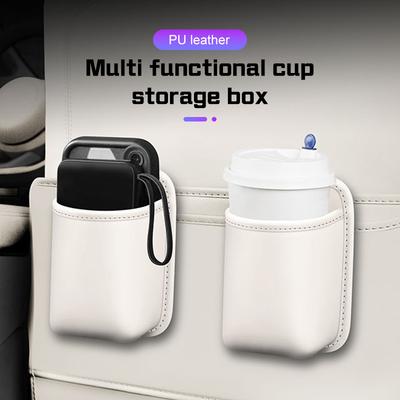 For Hyundai Genesis G70 G80 GV80 GV90 I40 IX35 Kona Getz Car Door Cup Holder Box Car Seat Back Water Cup Box Organizer Pocket
