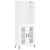 VidaXL Buffet haut Blanc 69,5x34x180 cm Bois d'ingénierie 3189317