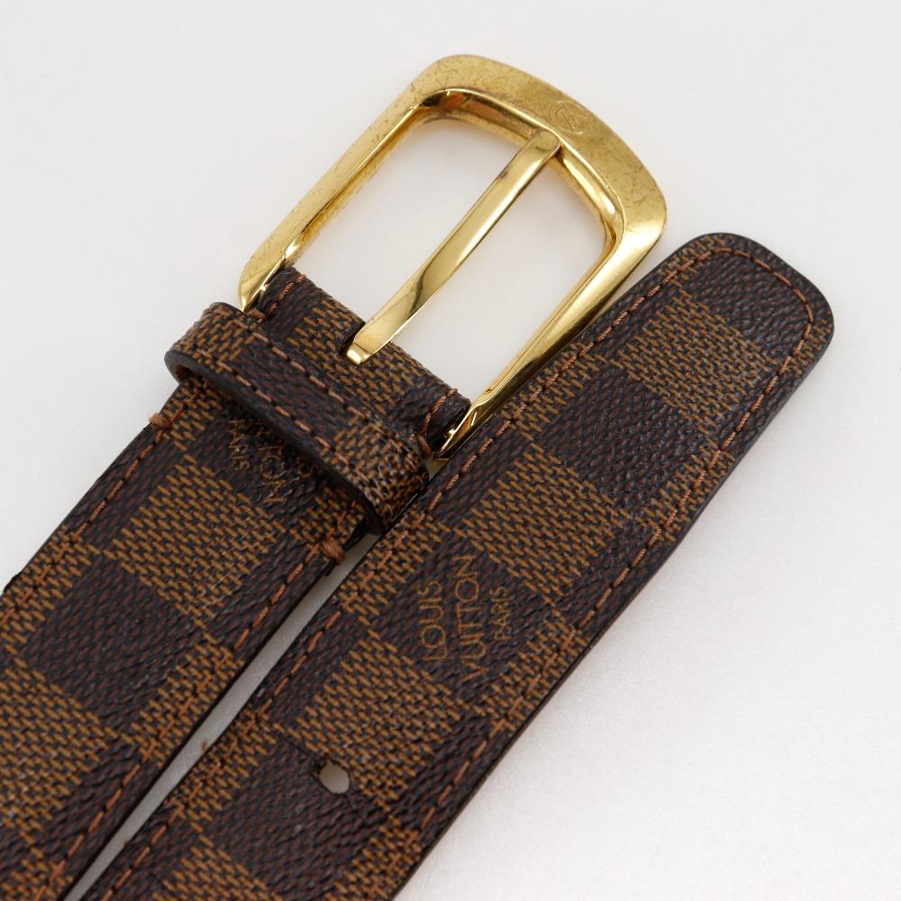 LOUIS VUITTON ceinture ellipse belt M6995 Brown Damier canvas mens Used