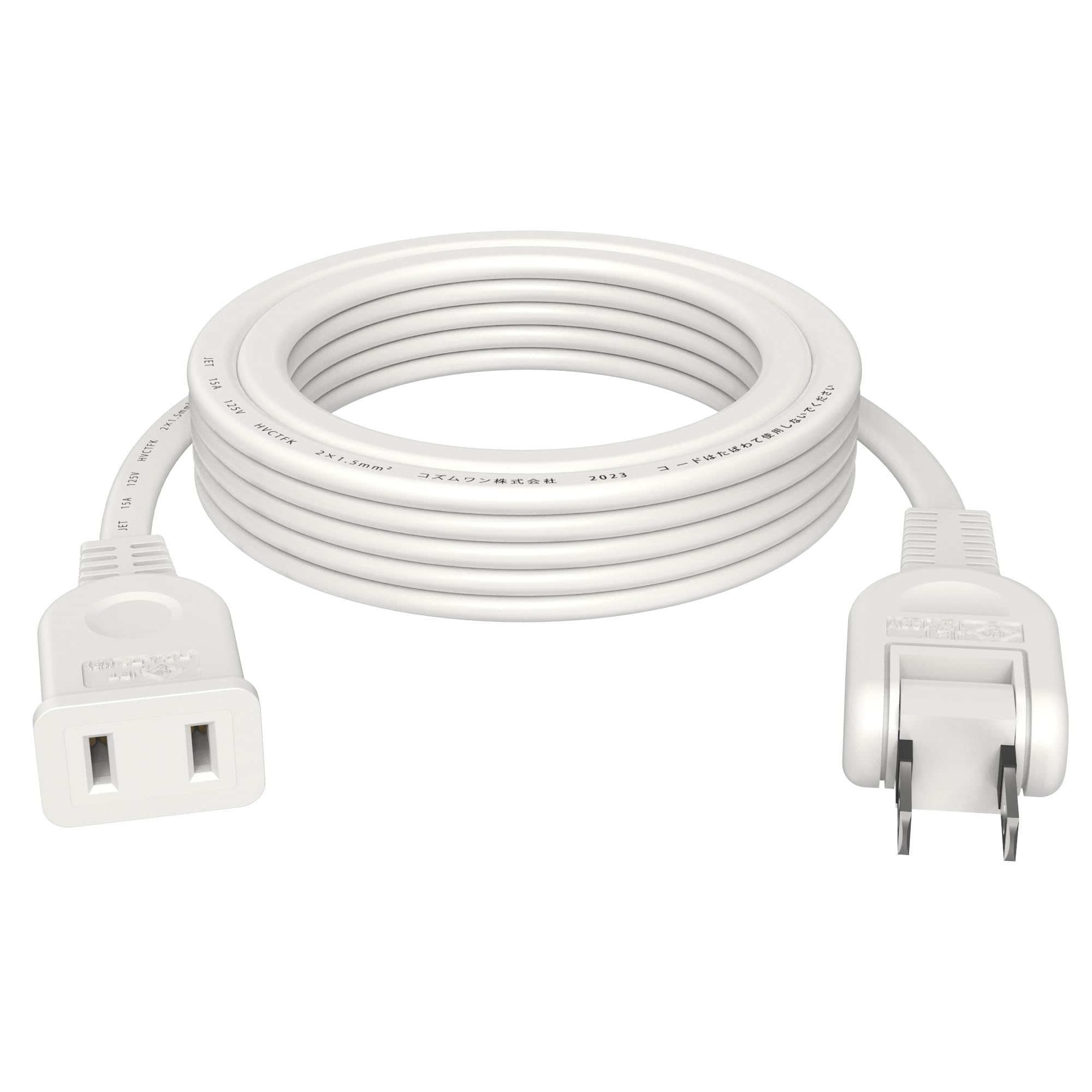 

Extension 1 Swing 1500W AC Clean Connectable to Double Insulated Tracking Small For Commercial Power Extension Power Power Plug Cord, Thin, Plug, 15A, білий