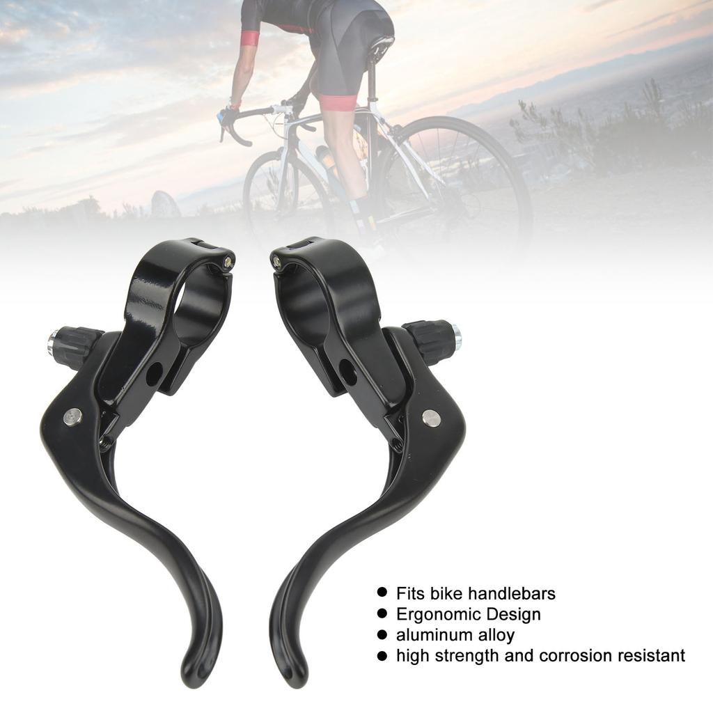 1 Pair Bike Brake Handle Aluminum Alloy Ergonomic   Mountain Road Bike Brake Lever for Handlebars