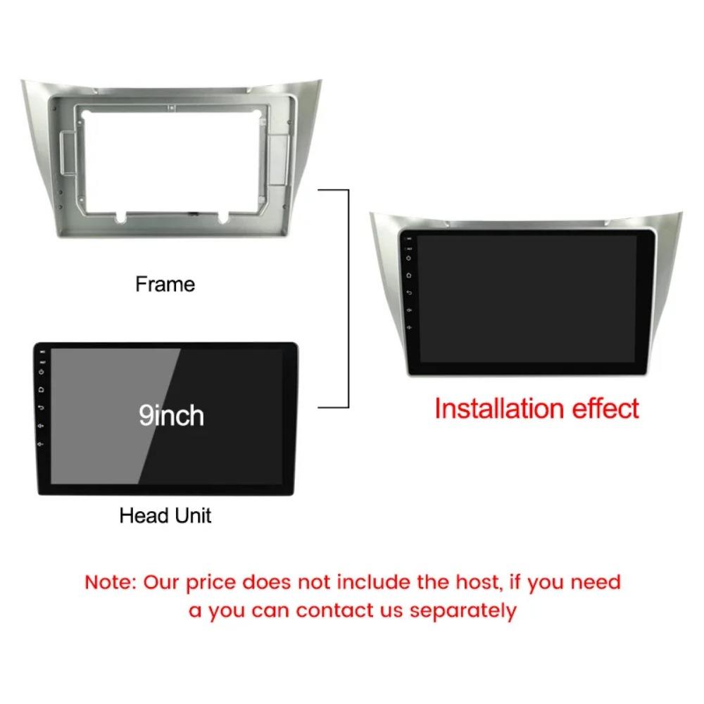 2 Din 9 Inch Car Radio Installation GPS Plastic Fascia Panel Frame for LEXUS RX 300 RX 330 RX 350 2003-2009 Dash Mount Kit Bezel
