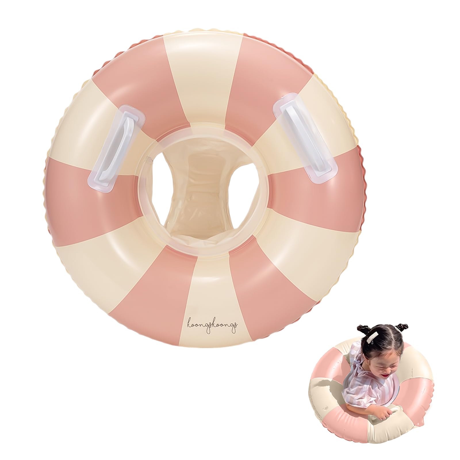 

Детский надувной круг Pokmil с ручкой и плавучестью Вода Прочная Нога Ретро Полосатый Вода Плавательный Годы Подарок Сиденье, Сиденье, Swimava, Ребенок, Играть, розовый