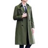 Spring Autumn Long Trench Men England Style Smart Casual Double Breasted Outerwear Coats Mens Turn Down Collar Windbreaker