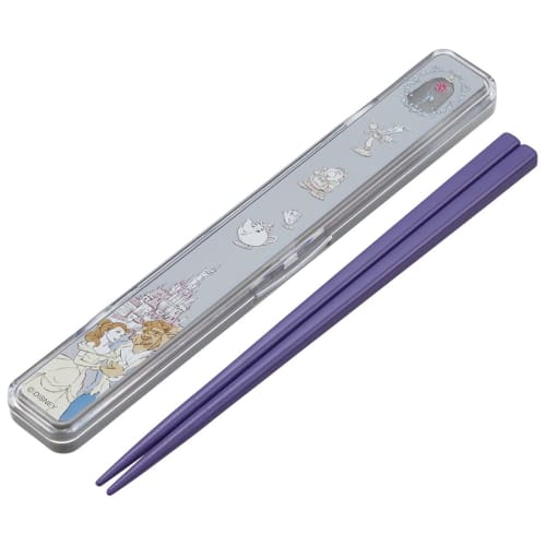 

Skater Chopsticks and Chopstick Case Set, 18cm, Silver Ion Ag+ Antibacterial, Disney Beauty and the Beast/Rose, Made in Japan, ABC3AG-A