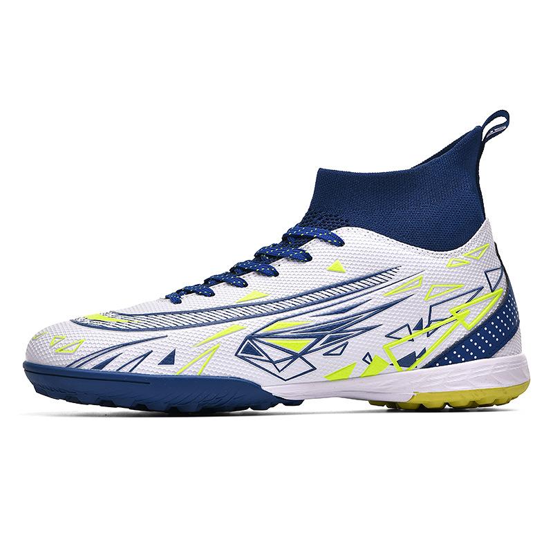 High Top Football Shoes Men'S Long Nails Tf Broken Nails Student Artificial Grass Training Sneakers