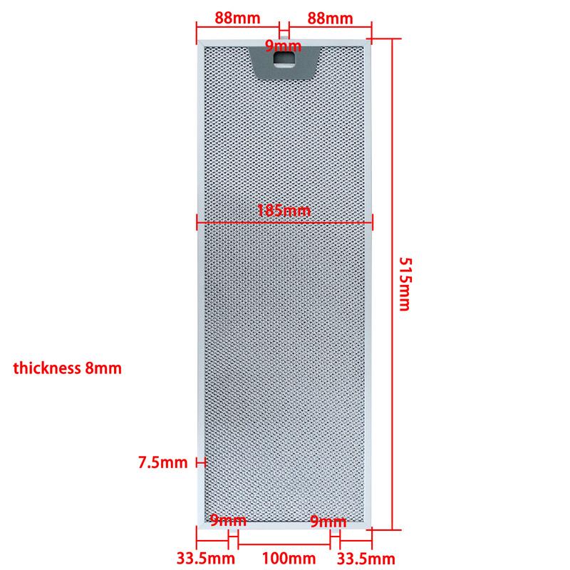 Dunstabzugshaube Filterset 515x165+ 515x185 mm Küchenabzug Dunstabzugshaube Fettfilter Aluminium