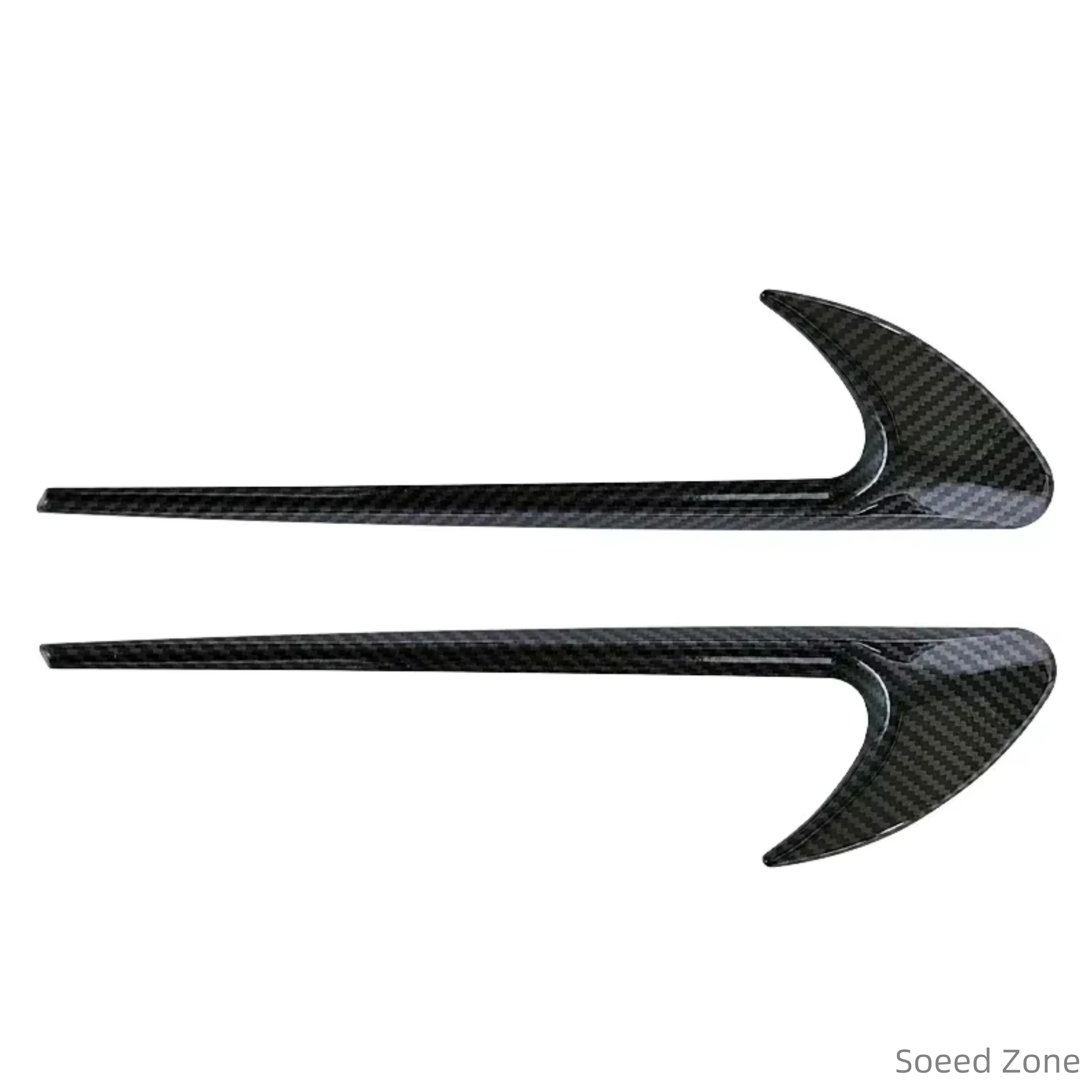 1Pair ABS Car Side Wing Fender Sticker Badge Emblem Decals 1 Carbon fiber