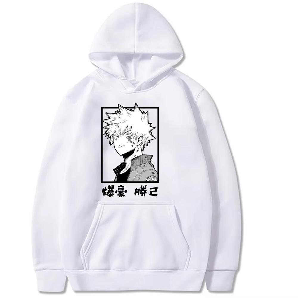 Unisex mikiny Harajuku My Hero Academia Japonské anime Bakugou Katsuki Pánská mikina s kapucí Streetwear Neformální mikiny s potiskem