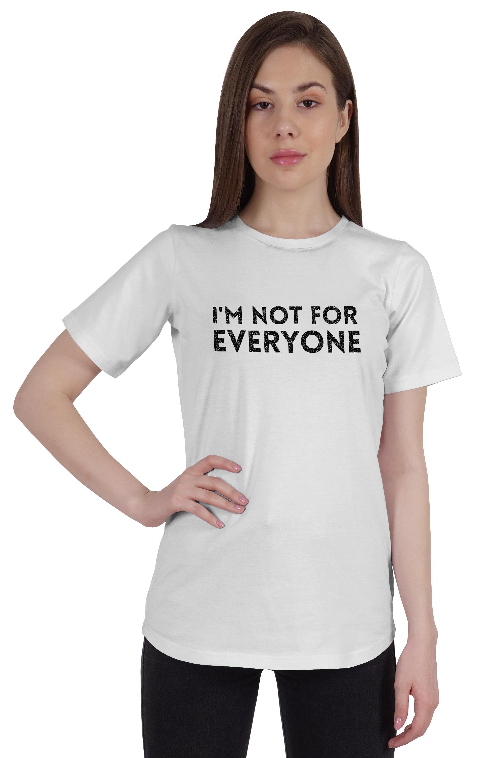 

Inkmeso Womens Quote Top Im Not For Everyone Graphic Print Tee T-Shirt XXL білий