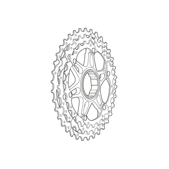 Shimano CSM771 Gear Unit for bL Group (25-28-32T) (5-arm)