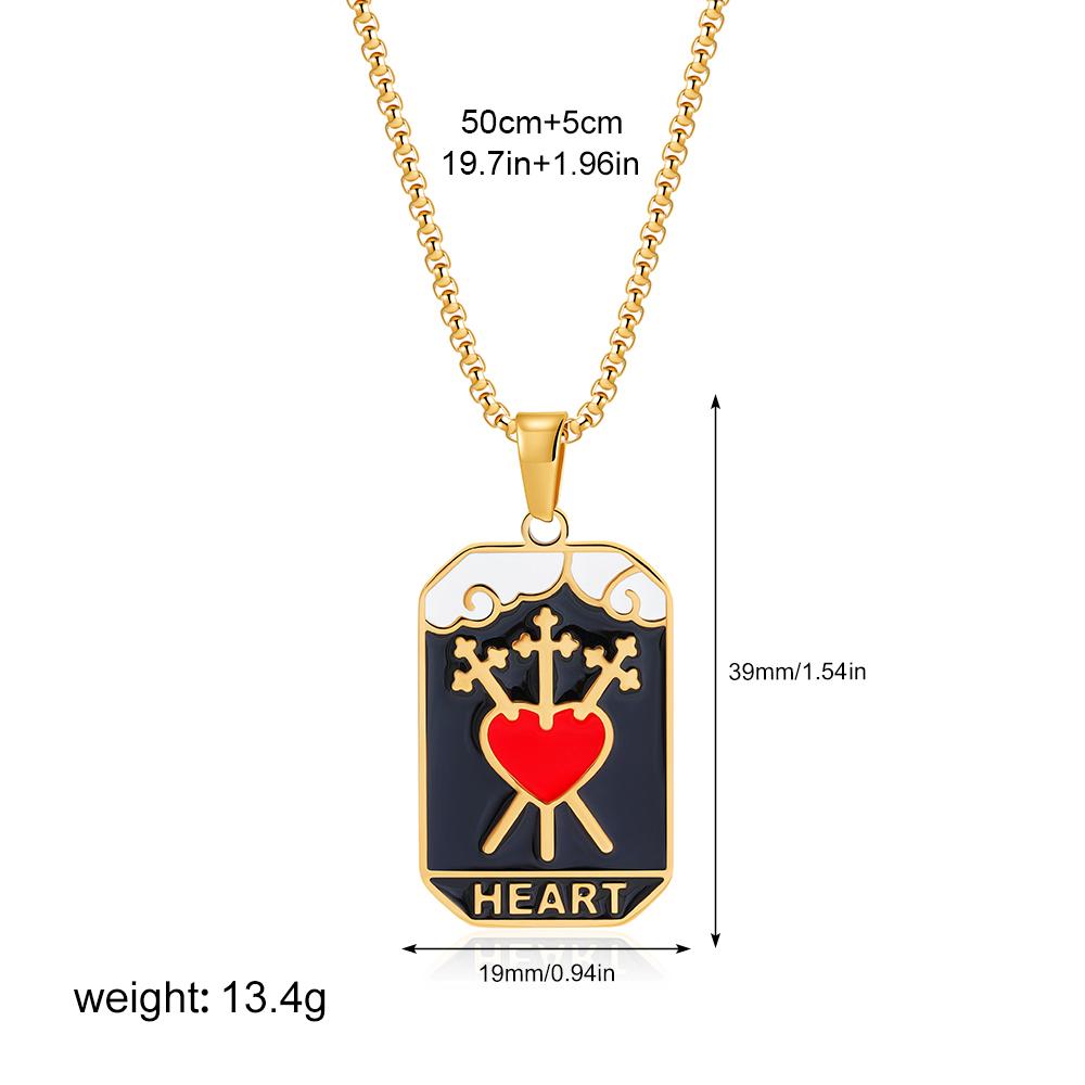 Tarot Card Neckalce Stainless Steel for Women Men Evil Eye Star Moon Sun Lovers One Piece Choker Original Design Jewelry Gifts