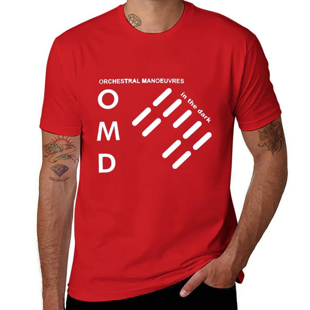 Omd T-Shirt Summer Clothes Plain Men's Cotton T-shirt