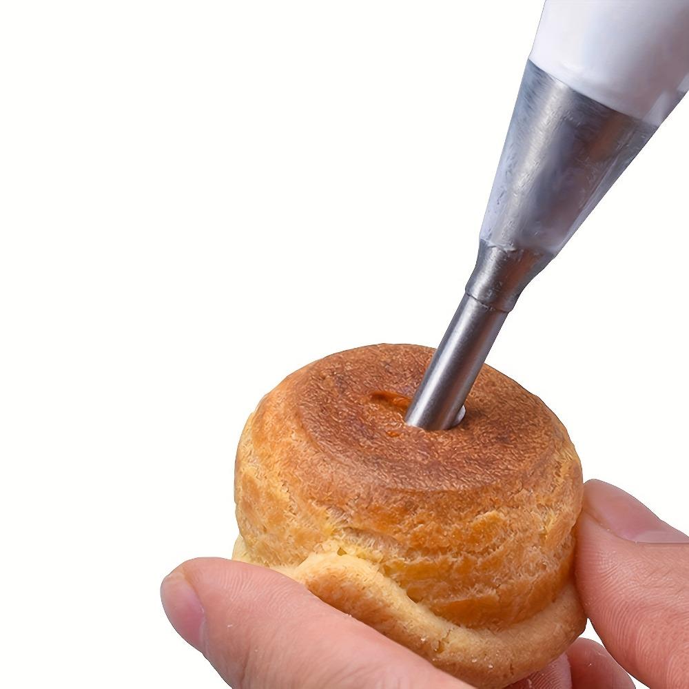 Stainless Steel Cake Decorating Nozzle - Versatile Icing Piping Tip for Pastries, Puffs & Fondant - Essential Kitchen Baking Tool
