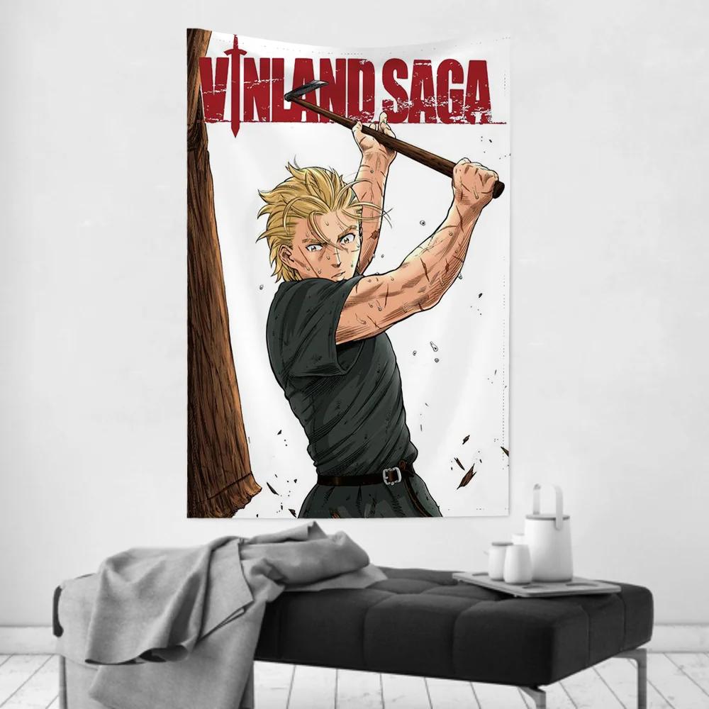 Anime Comics Tapestry Room Decor VVinland Sagas Wall Cloth Party Hanging Background Room Decor Baby Room