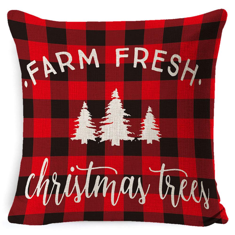 Christmas Pillowcase Home European Linen Sofa Cover Cushion Cushion Pillowcase Back Cushion