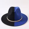 Popular European and American Classic Double-color Wide-brimmed Top Hat Men's and Women's Fashion OL Style Cowboy Hat Jazz Hat