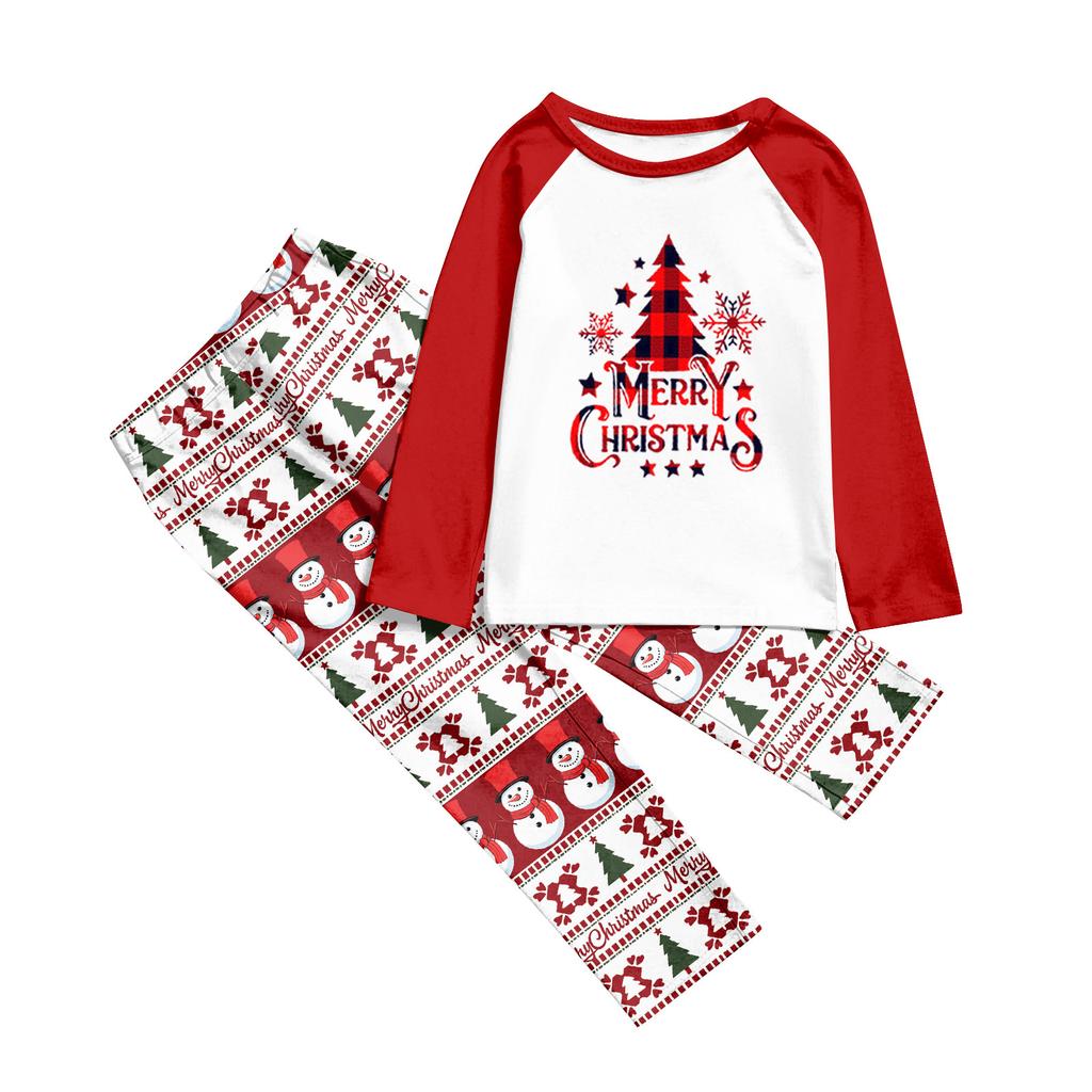 Family Matching Print Sets Pajamas Loungewear Outfits Family Matching Long Sleeve Tops+Pants Set