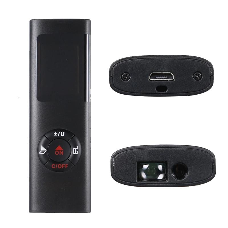 Electronic Handheld 40M Laser Distance Meter Mini Laser Rangefinder Laser Tape IP54 Waterproof LCD Display W/ Backlight