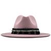 eBay Hot Sale Woolen Jazz Top Hat Ladies Minority Style Retro Flat-brimmed Big Eaves Hat