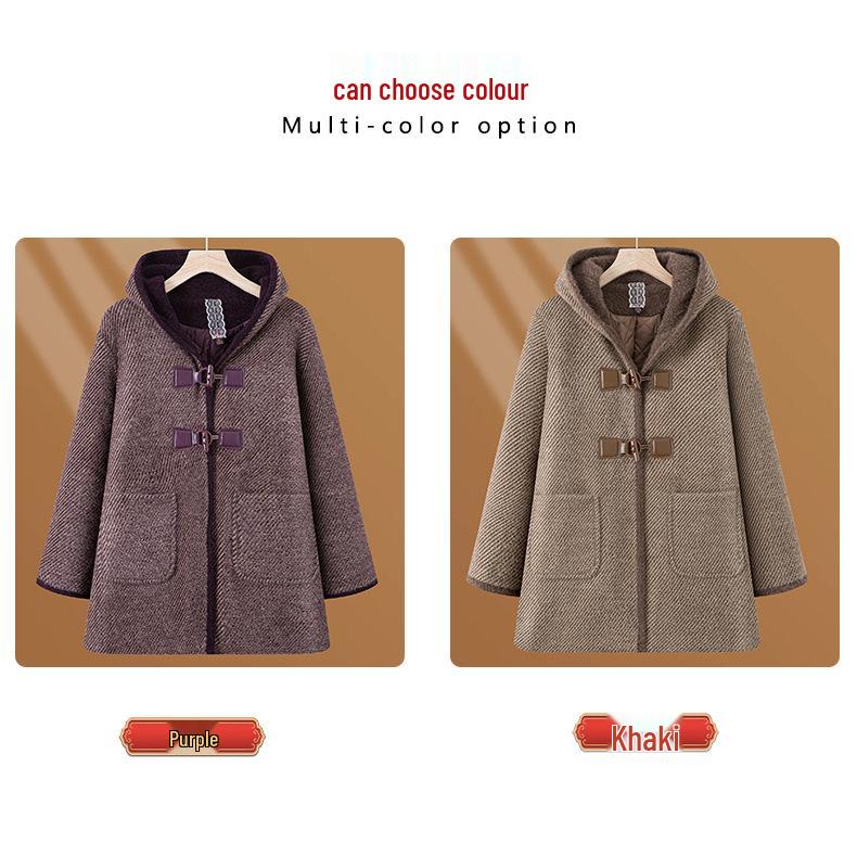 Women's Plus Size Quilted Hooded Winter Coat - Warm, Versatile, and Stylish for Mature Ladies