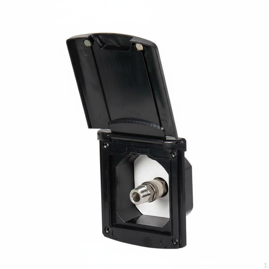 RV Quick Connect Water Inlet 180° Hinged Cover Exterior Outdoor Cleaning Port Easy Installation