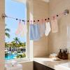 Portable Travel Clothesline with Hooks and Clips 1 8 Meters Length Adjustable Hanging Rope for Outdoor Indoor Use