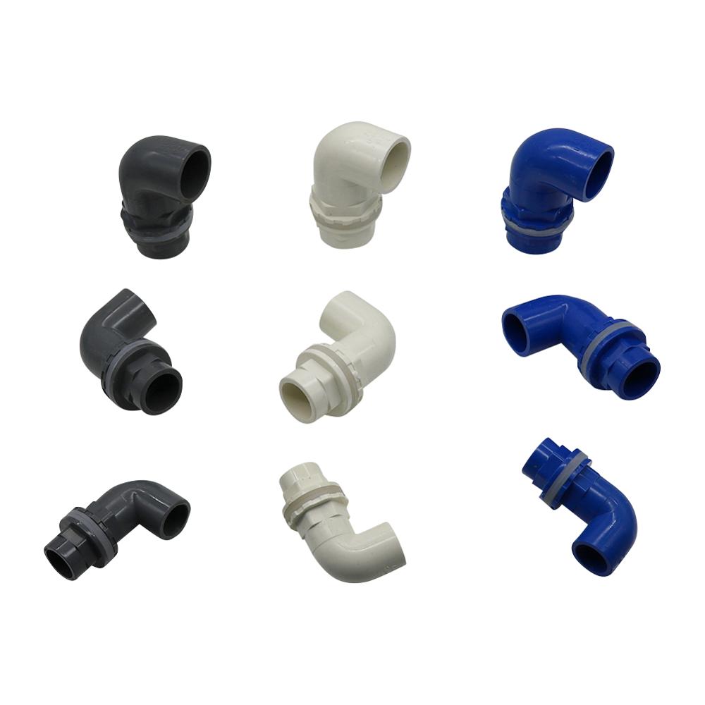 1PC 3 Size Available PVC Pipe Aquarium Fish Tank Elbow Drainage Connectors Overflow Thread Water Tank Supply Home DIY Tube Joint