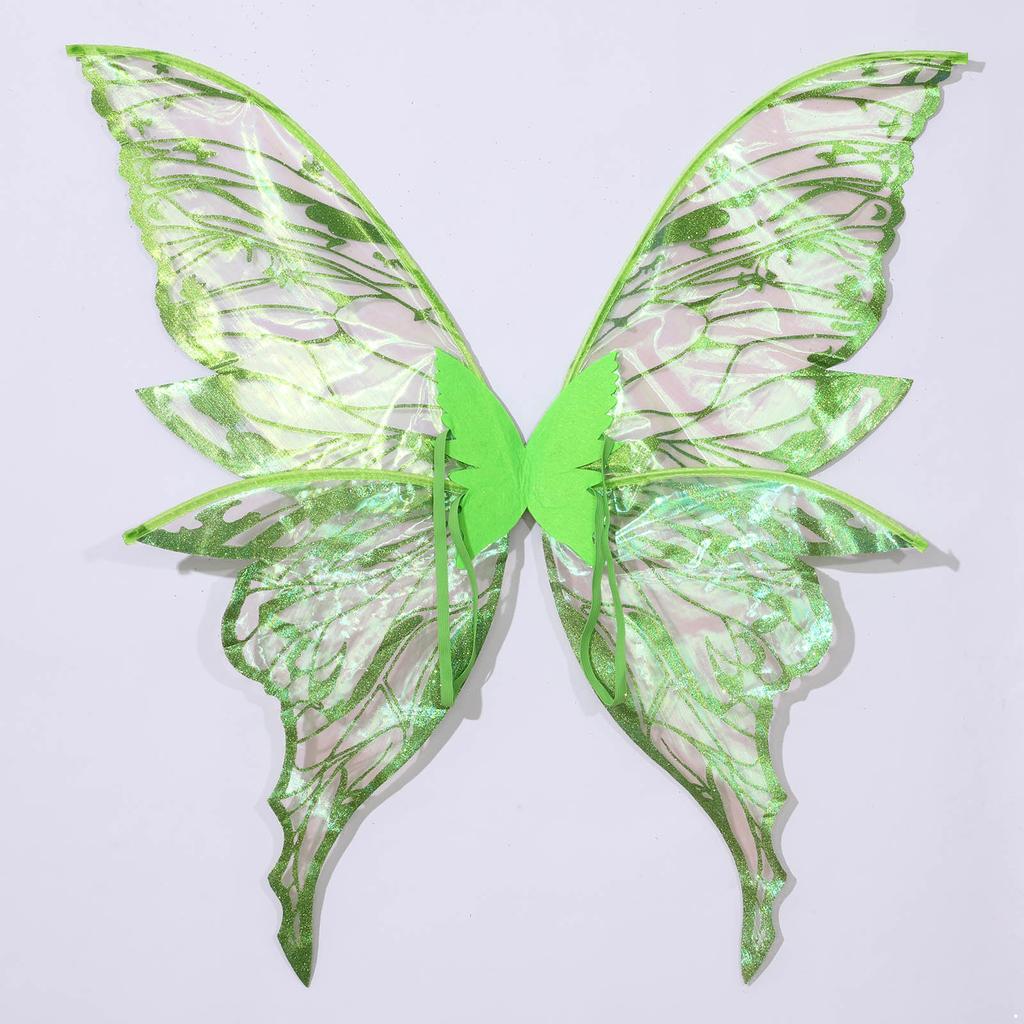 Butterfly Wings & Elf Ears Costume Accessory Set for Adults Kids, Complete Fairy Role Play Set for Masquerade Party & Halloween
