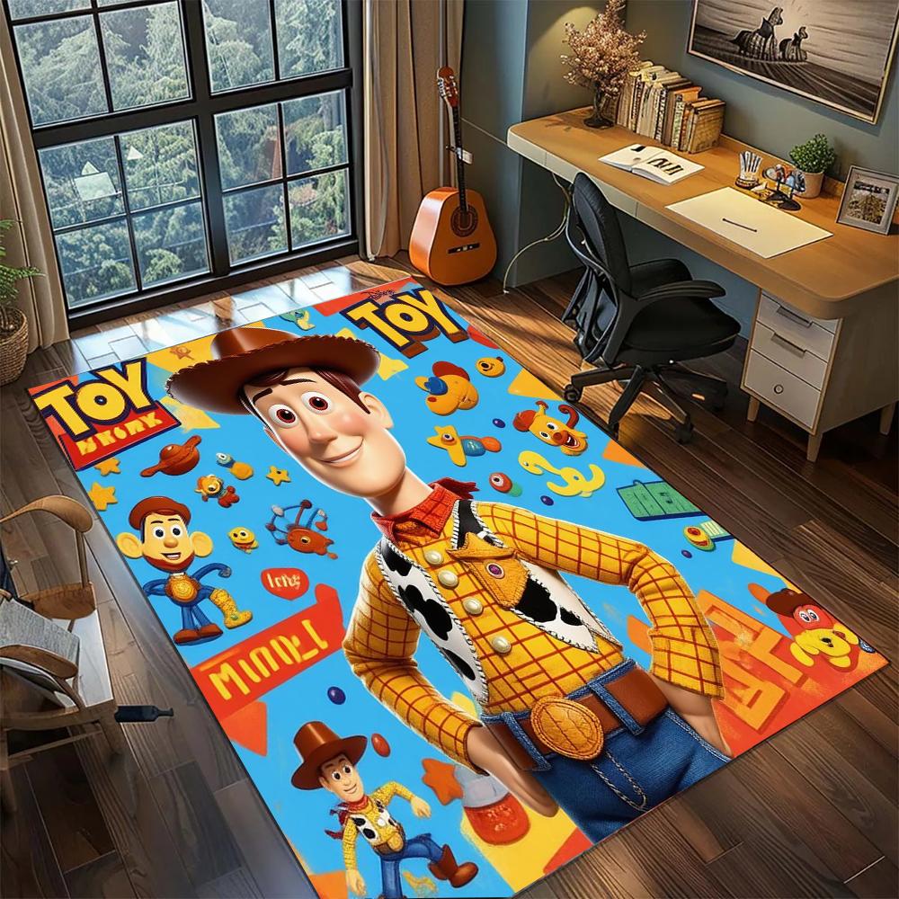 

Sheriff Woody Theme Rug Carpet Large Area Rug Non Slip Washable Floor Mat Gamer Room Bedroom Home Decor 60x90cm
