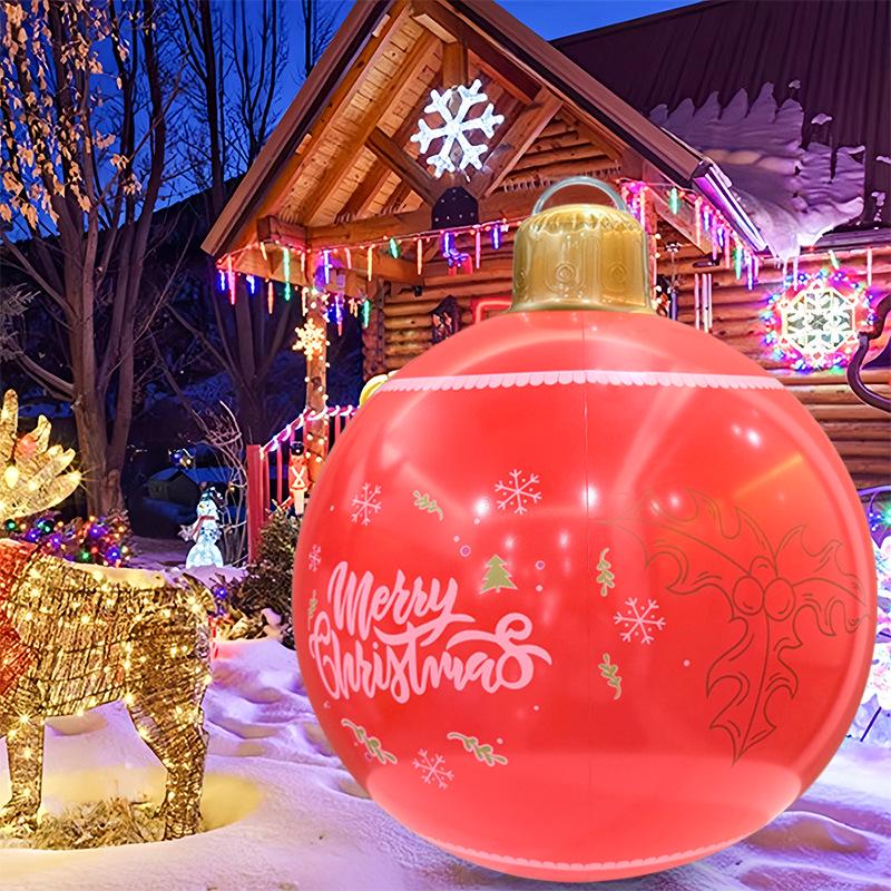 Cross-Border Christmas Courtyard Decoration: PVC Lantern & Inflatable Christmas Ball Set
