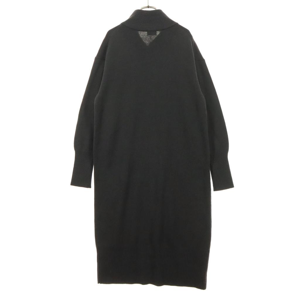 Unused Green Label Relaxing Long Sleeve Full Zip Knit Long Dress F Gray Women Used