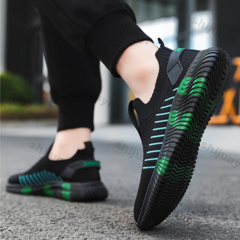 Fashion Men Shoes 2025 Spring Autumn New Fashion Comfortable Lightweight Sewing Fly Weave Casual Shoes Breathable Mesh Non Slip Sneakers