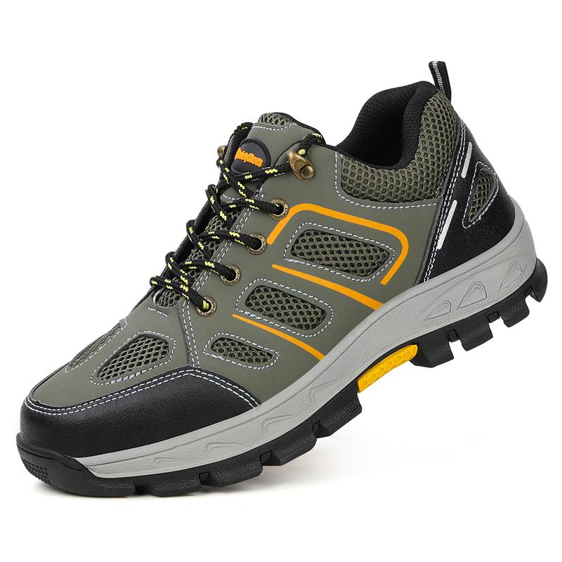 Climbing Safety Work Shoes For Men Anti Impact Steel Head Indestructible Anti Slip Boots Steel Toe Cap Puncture-Proof Male Shoes