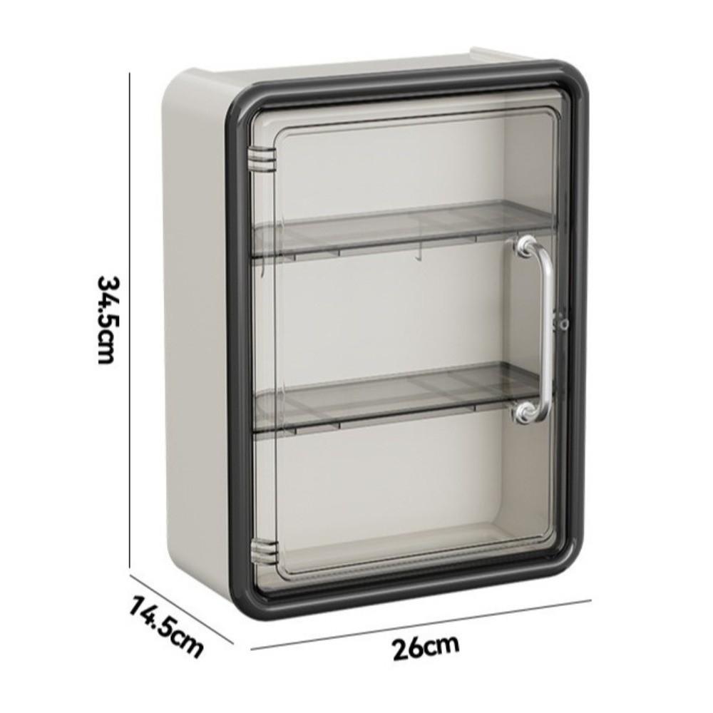 Large Capacity Wall Mounted Storage Box Dust-proof Waterproof Bathroom Storage Cabinet Multi Functional No Punching