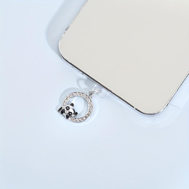 Cute Panda Phone Dust Plug Pendant Suitable for IPhone for Samsung Type-C Interface Dust Plug Accessory Decoration