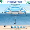 1 Piece Waterproof Beach Chair Umbrella with Universal Clamp, 360° Rotation Portable All-Season Golf Umbrella