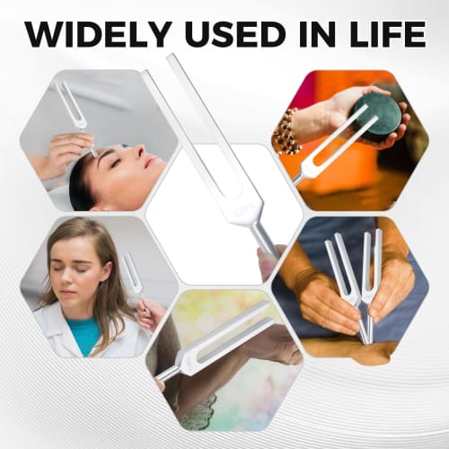 Dreld 528Hz Tuning Fork, Tuner, and Rubber Mallet with Storage Pouch, Purifying, Angelic Tones, Healing