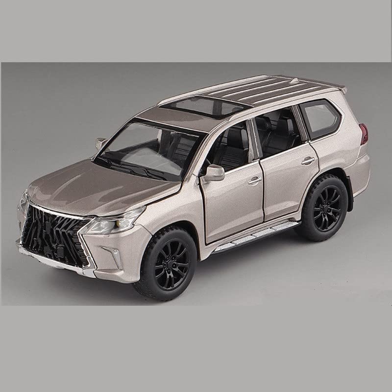 For Lexus Model Mini Car Diecast Alloy Sound Light Pull Back Car Model Toy Gift Model Car Gift Present (LX570 SUV) 1/32 &