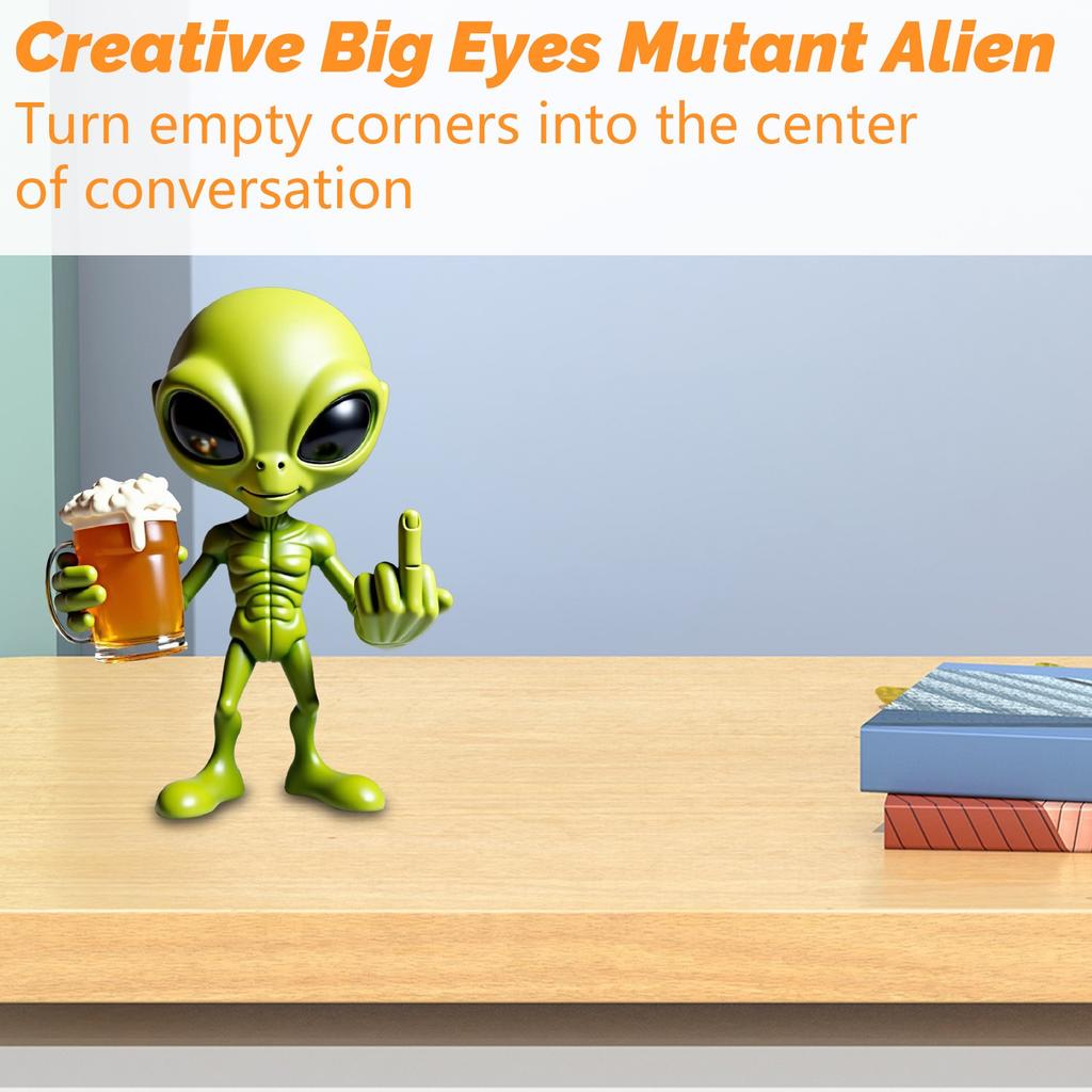 Creative Big Eyes Mutant Alien Poses Statues