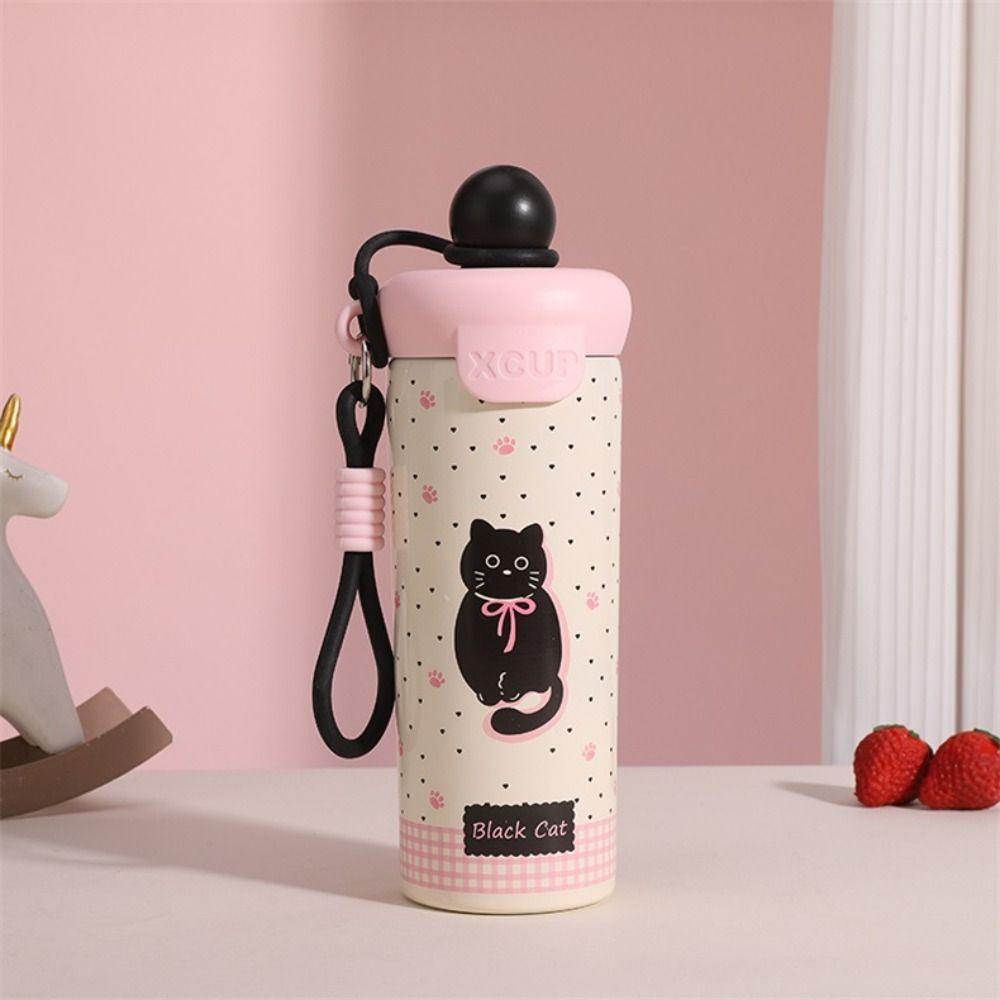 Large Capacity 316 Stainless Steel Cup With Strap Vacuum Flask Leakproof Water Bottle  Office Use
