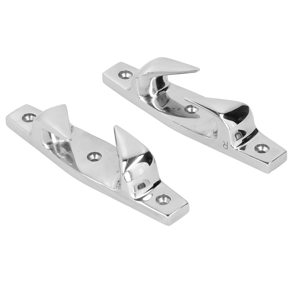2pcs 6in Anchoring Mooring Cleats Left and Right Hollow Fair Stainless Steel Marine Boat Accessories
