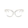 New Fashion Luxury Design Silver And Gold Round Large Frame Women's Anti Blue Light Radiation Flat Glasses Without Degree