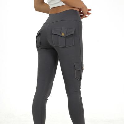 Women's Quick-Dry High Waist Yoga Pants - Elastic, Sexy, and Slim Fit Cargo Style